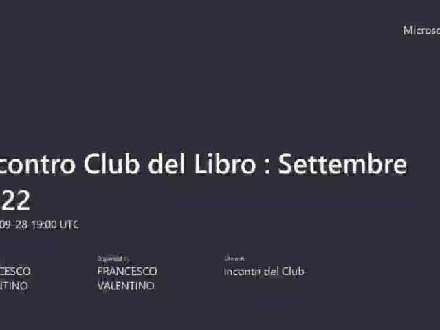 Club del Libro – Incontro di